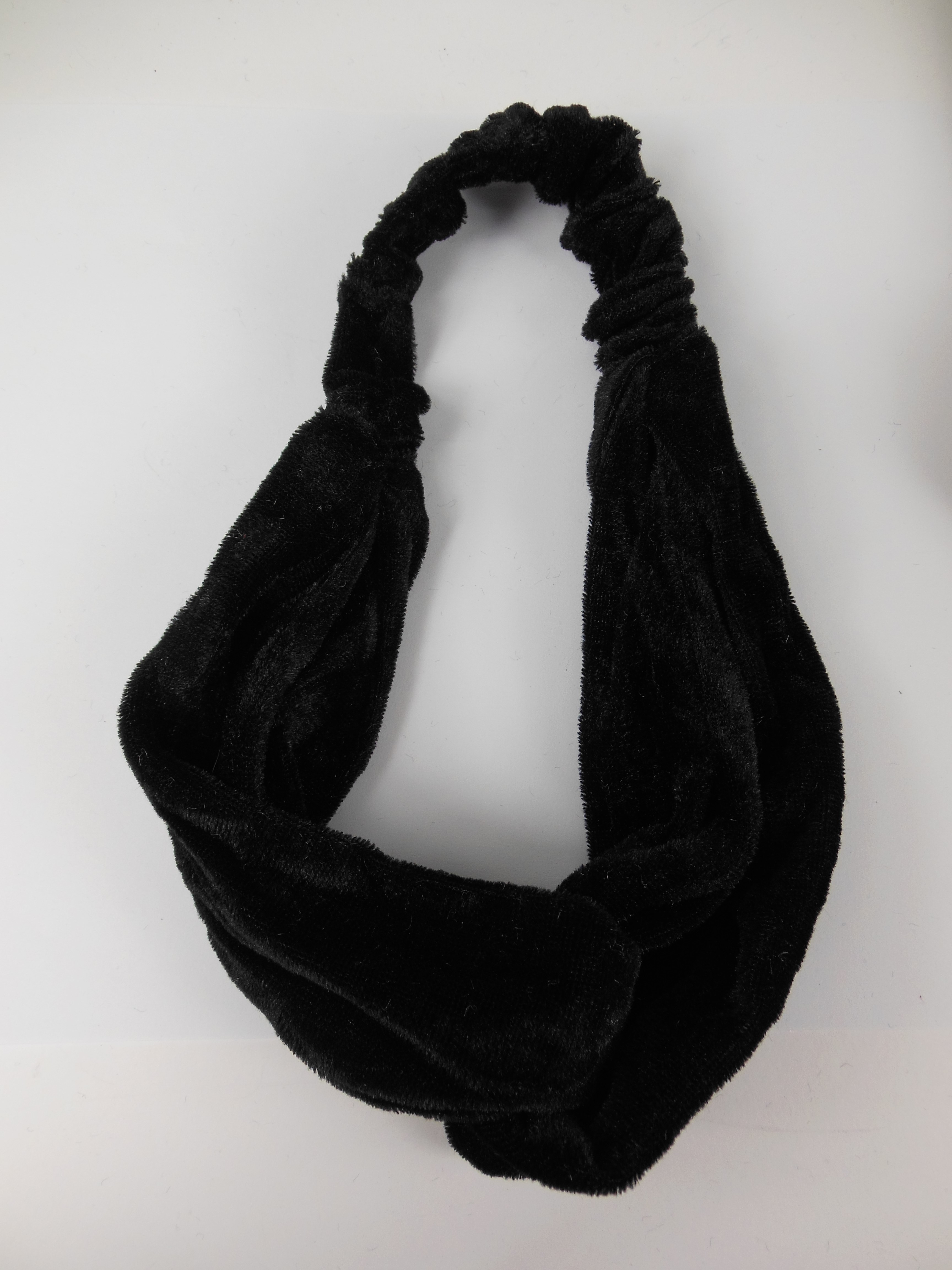 (image for) Haarband velvet knoop zwart.